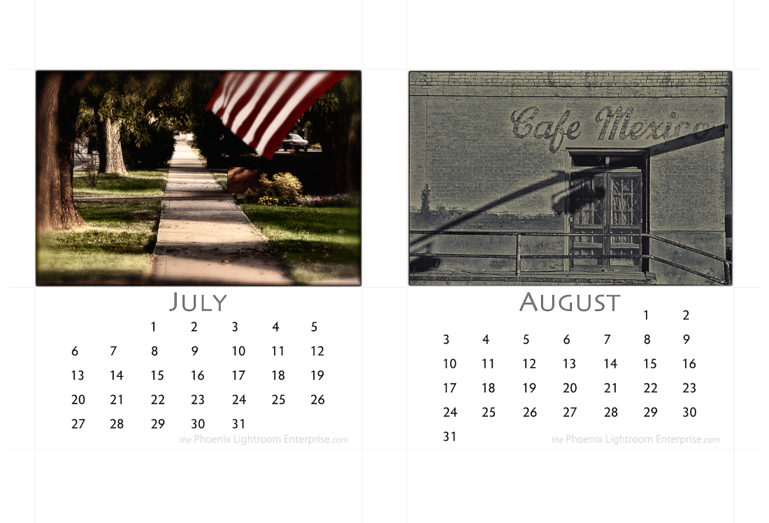 july and august  for 2014 cd jewel case calendars by michael maersch