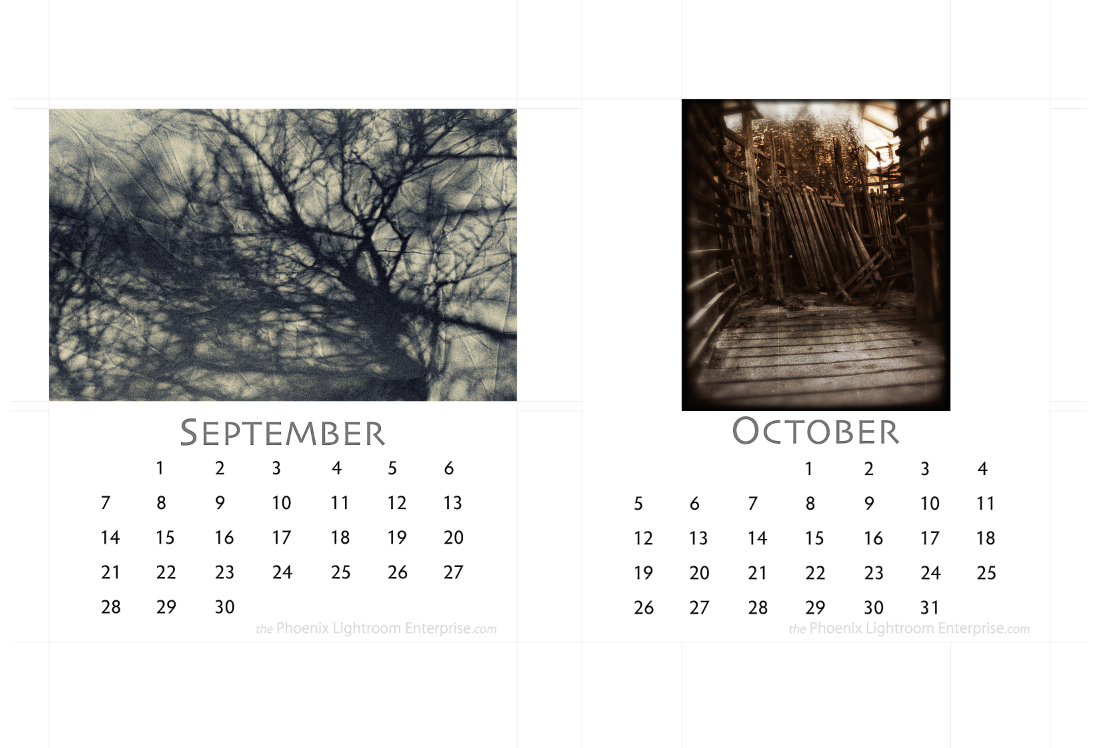 september and october  for 2014 cd jewel case calendars by michael maersch