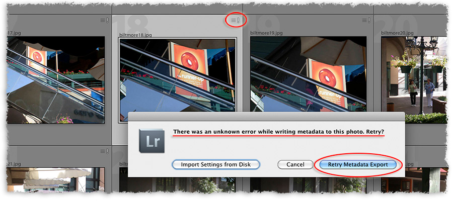 there is a metadata error in this lightroom process